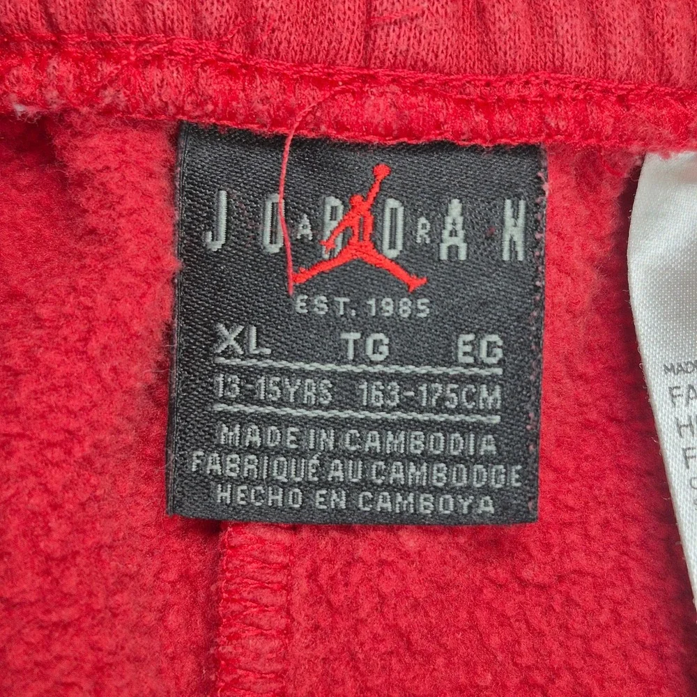 Jordan Fleece Shorts Boys XL (13-15 Years) Red Jumpman Logo Sweatshorts